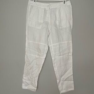 LOFT 100% LINEN Cropped Pants